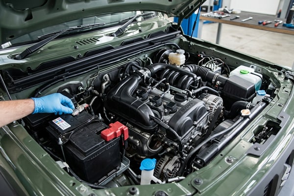 Illustration — Que vérifier avant de remplacer la batterie sur un Jimny d’occasion ?